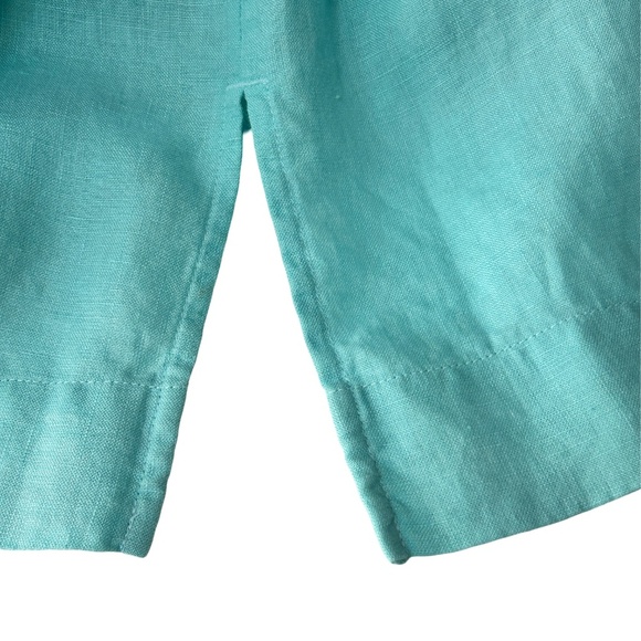 Chadwicks 100% Linen Blouse Top Tunic Long Sleeve Button Front Robin Egg Blue - Picture 4 of 7